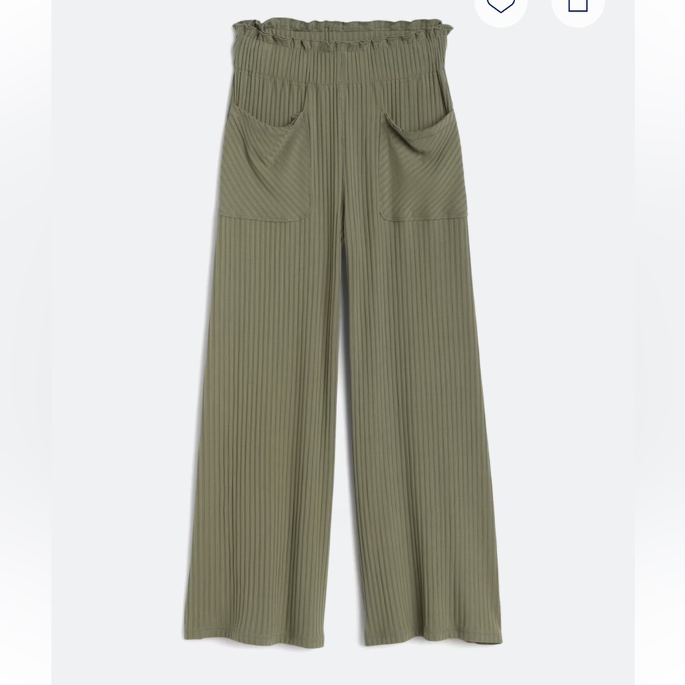 Free People Ribbed Wide-Leg Pants